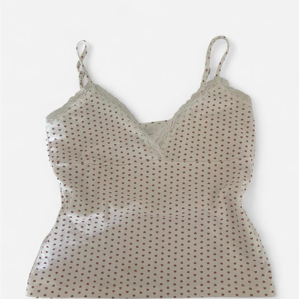 Brandy Melville Red Heart Print Cami